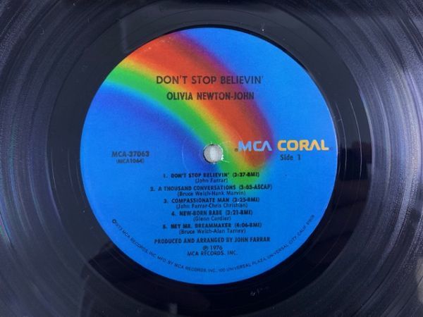 米 オリビア・ニュートン＝ジョン Olivia Newton-John / Don't Stop Believin' US盤 MCA37063 TML刻印_画像4