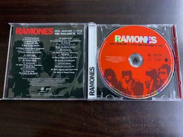 ラモーンズ RAMONES / LIVE, JANUARY 7, 1978 THE PALLADIUM, NYC 輸入盤 5050749200921_画像3