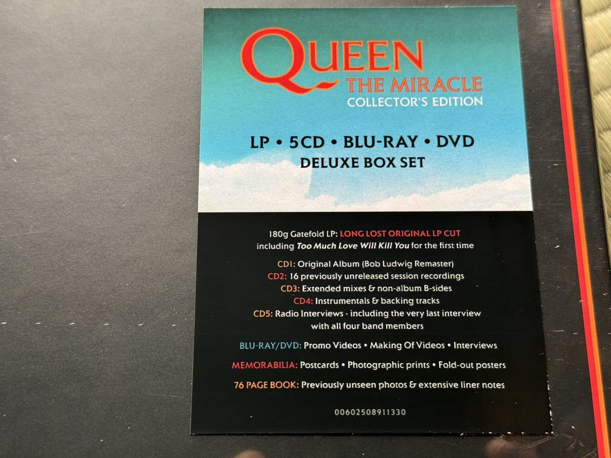 新品未開封 QUEEN クイーン★The Miracle (Collector's Edition) ［5CD+Blu-ray Disc+DVD+LP+ブック］＜限定盤＞_画像3