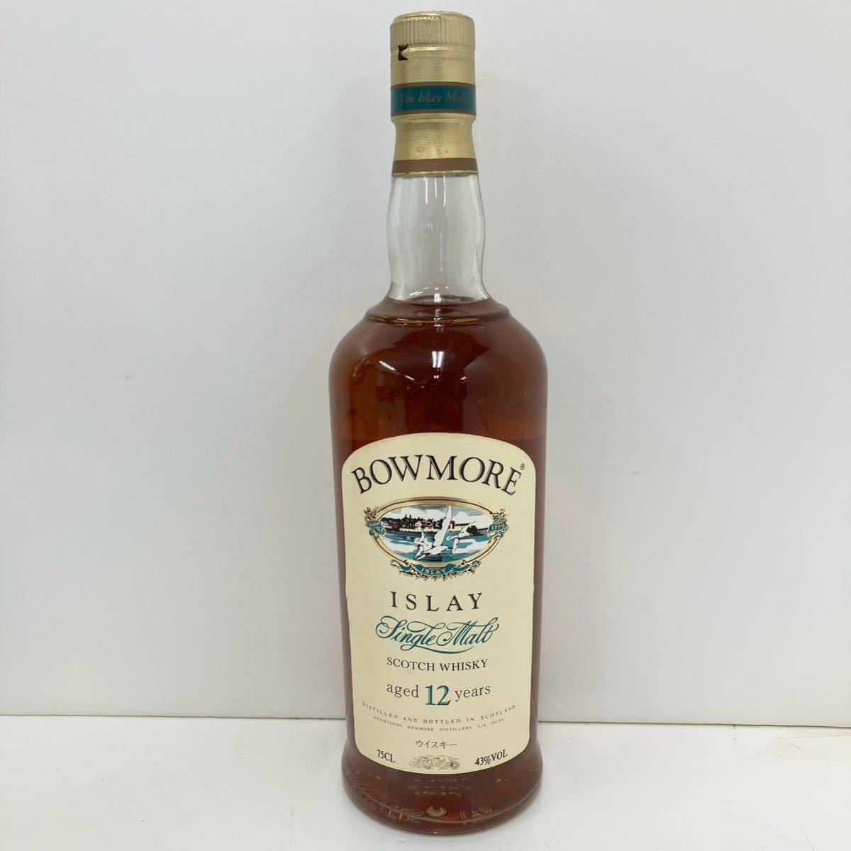 ボウモア BOWMORE aged12years single malt 12年 ウイスキー 古酒 箱付 カモメラベル 旧ボトル アイラ スコッチ シングルモルト_画像2