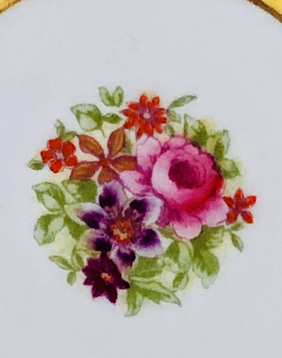 １８９９年 　　　　　　　ジョージジョーンズ金彩ハンドペイントフラワーブーケパターン飾り皿_画像2