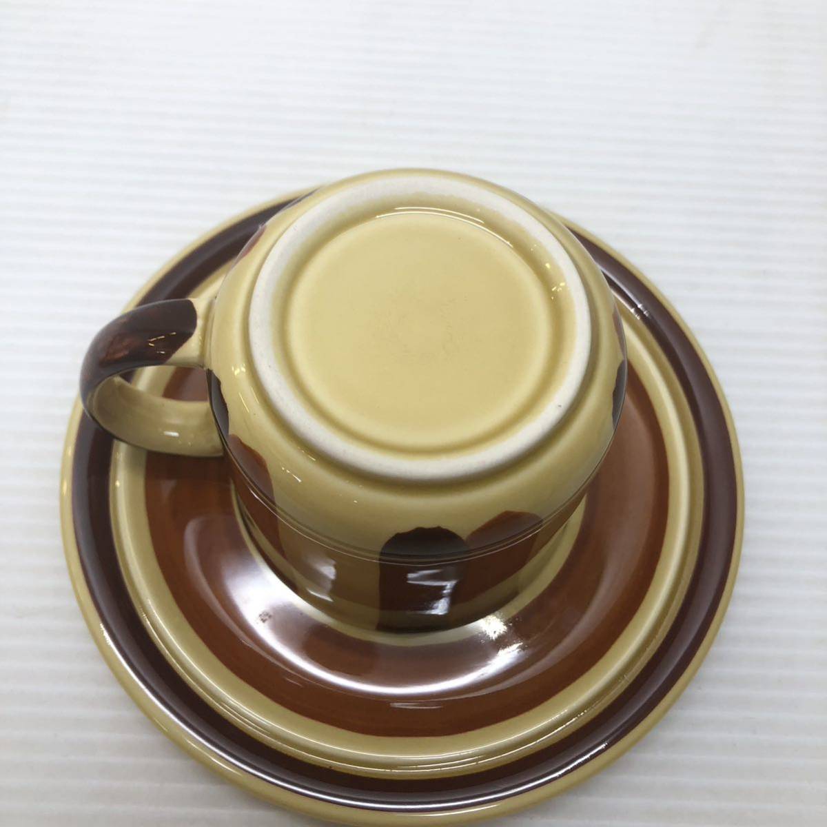 カップ&ソーサー カップ ソーサー 5客 コーヒーカップ 洋食器 食器 昭和レトロ 茶系 未使用箱付_画像5