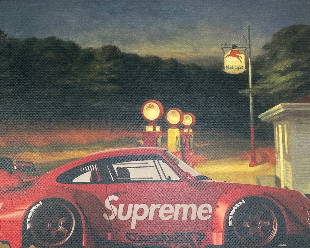 世界限定100枚 DEATH NYC PORSCHE ポルシェ RWB 993 SUPREME Dismaland ポップアート PEANUTS アートポスター 現代アート KAWS Banksy_画像3