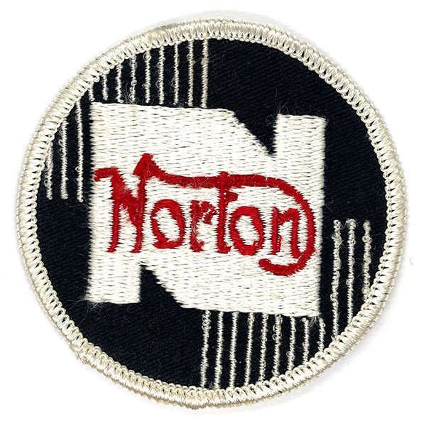 ノートン ビンテージ ロゴ パッチ Norton Vintage Logo Patch 英車 バイカー カフェレーサー ロッカーズ Biker Cafe Racer Wappenの画像1