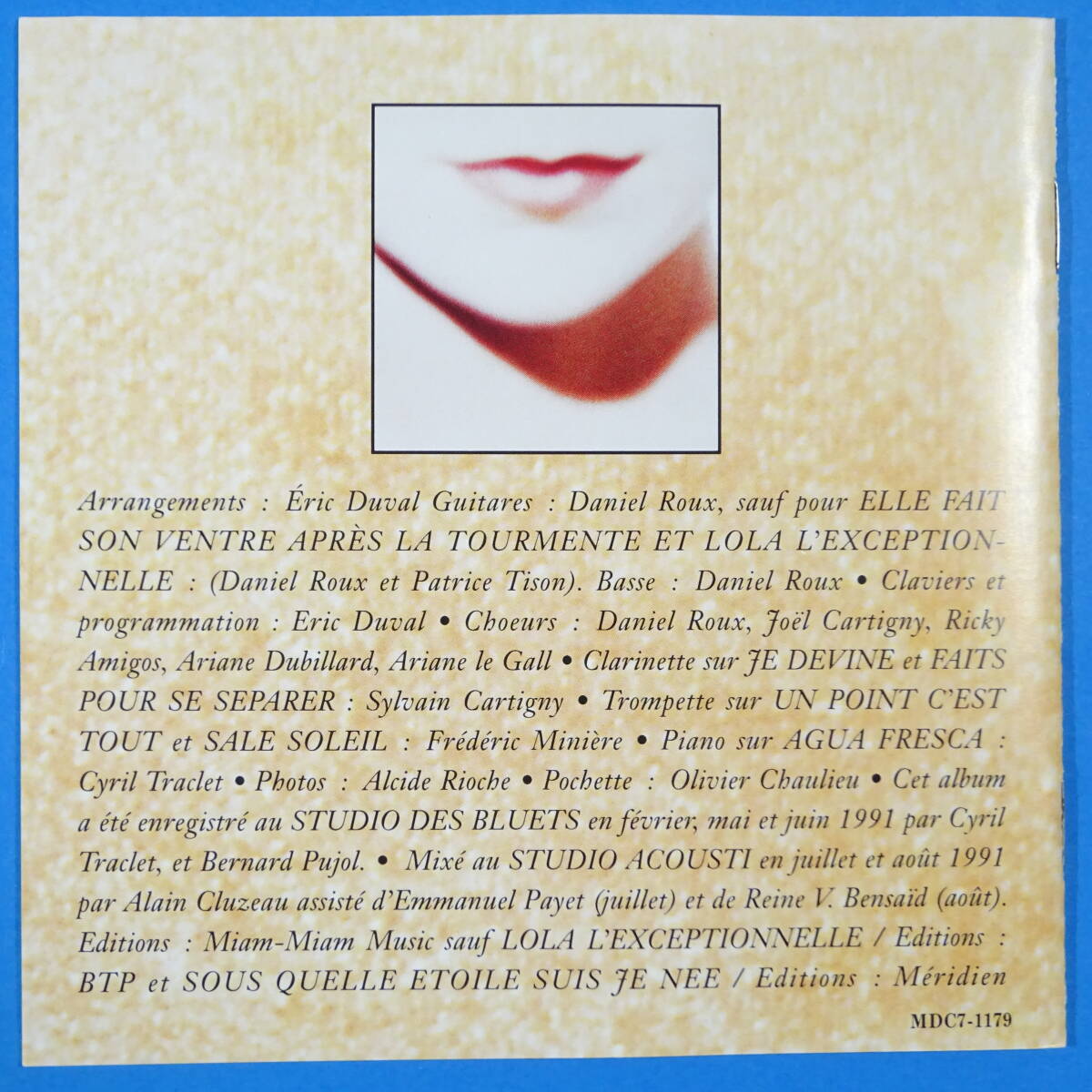 CD　フランス・カルティニー / センセーション　FRANCE CARTIGNY / SENSATIONS　1992年　日本盤　ポップ_画像5