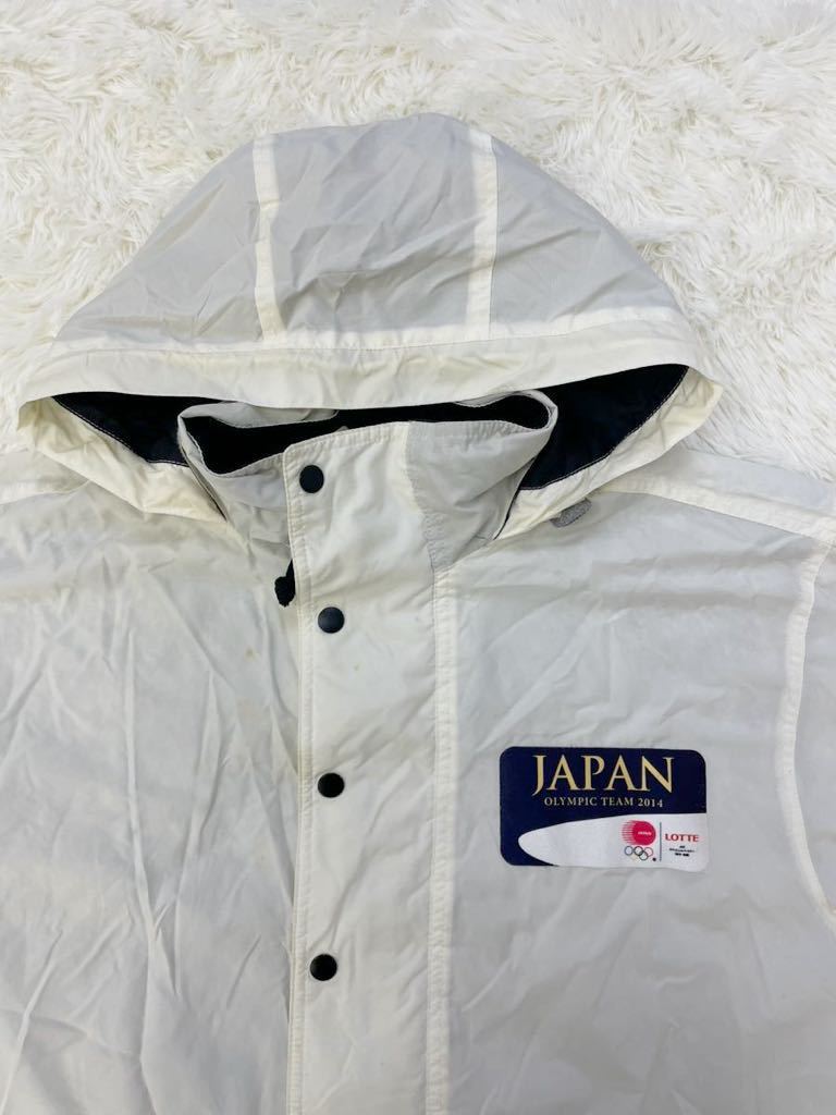希少 レア 2014 ロシア ソチオリンピック 五輪 日本代表 中綿 ジャケット メンズ フリーサイズ LOTTE ホワイト 非売品の画像3
