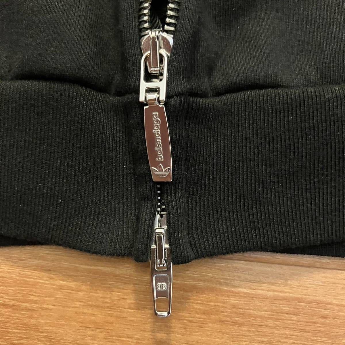 BALENCIAGA ADIDAS ZIP-UP HOODIE ジップパーカー XXL ブラック BALENCIAGA ADIDAS ZIP-UP HOODIE ジップパーカー XXL ブラック