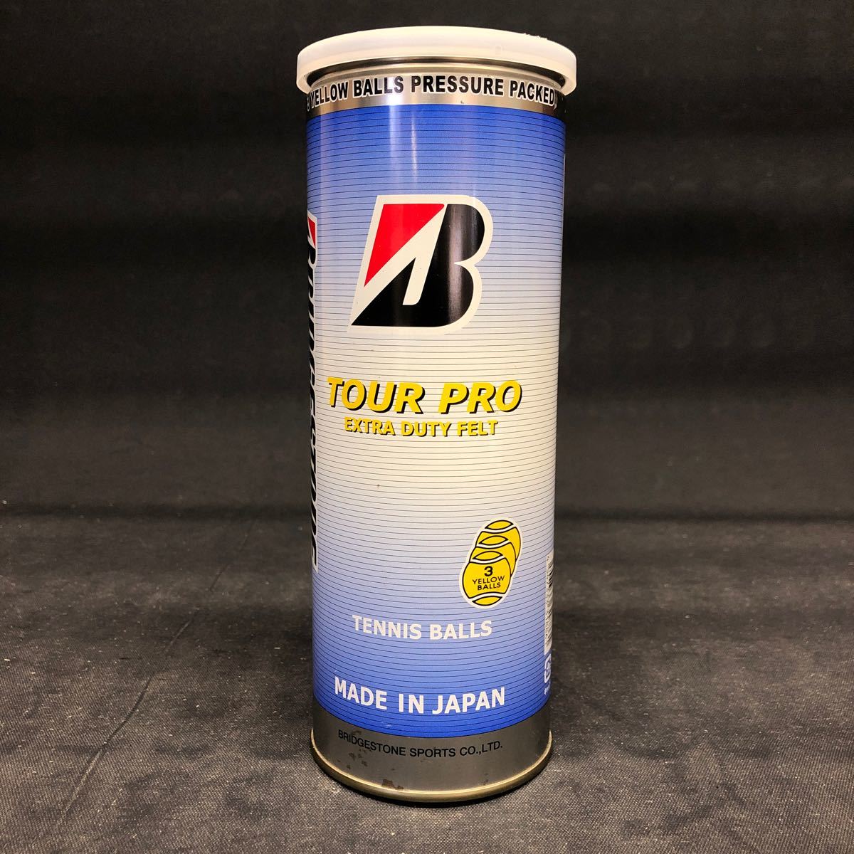 H456 BRIDGESTONE　(ブリヂストン)　ＴＯＵＲ　ＰＲＯ　 テニスボール (３個入り)_画像1