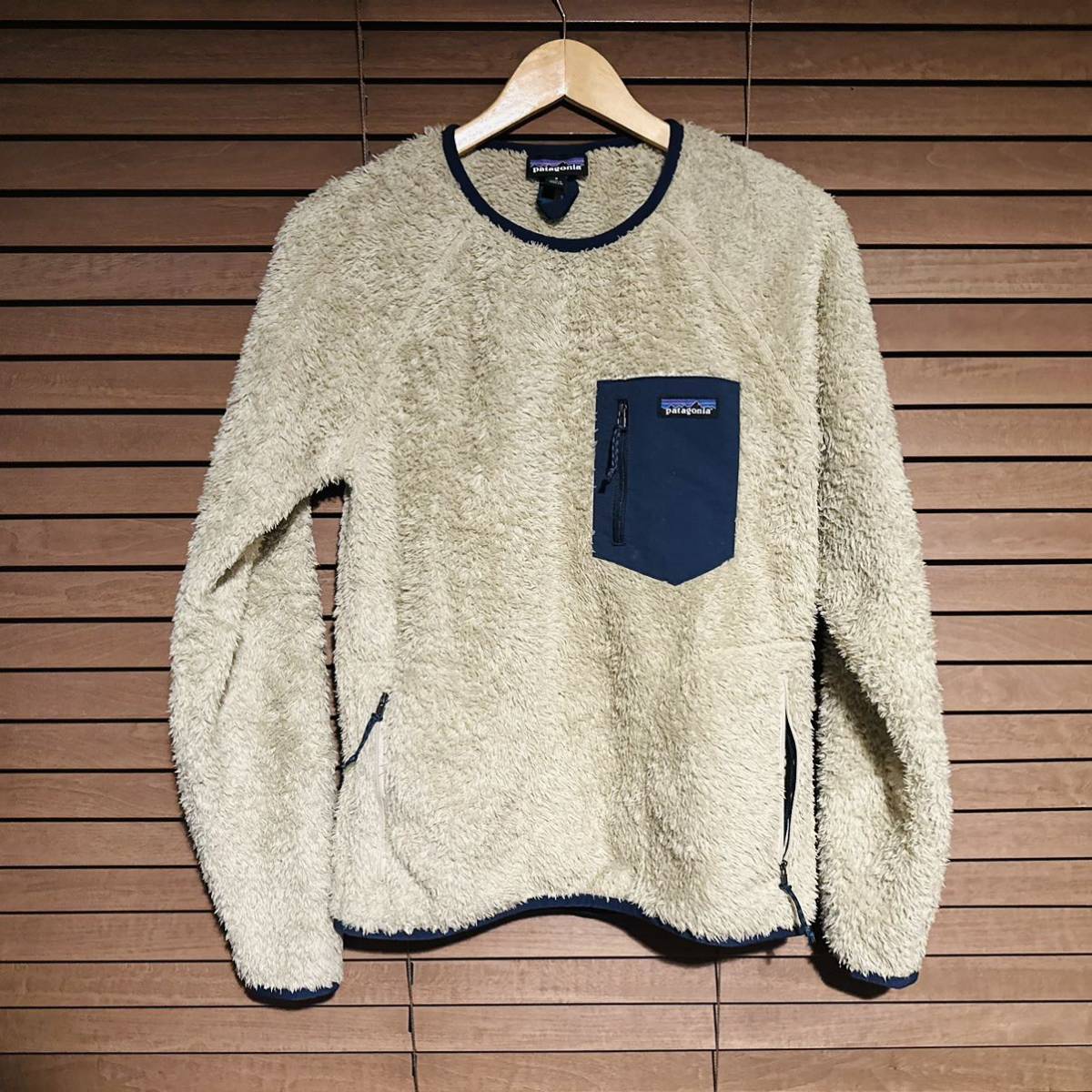 Patagonia パタゴニア Los Gatos Fleece Crew メンズ ロスガトス フリース プルオーバー ロスガトスクルー ボア パイル ベージュ ELKH 21 S_画像2