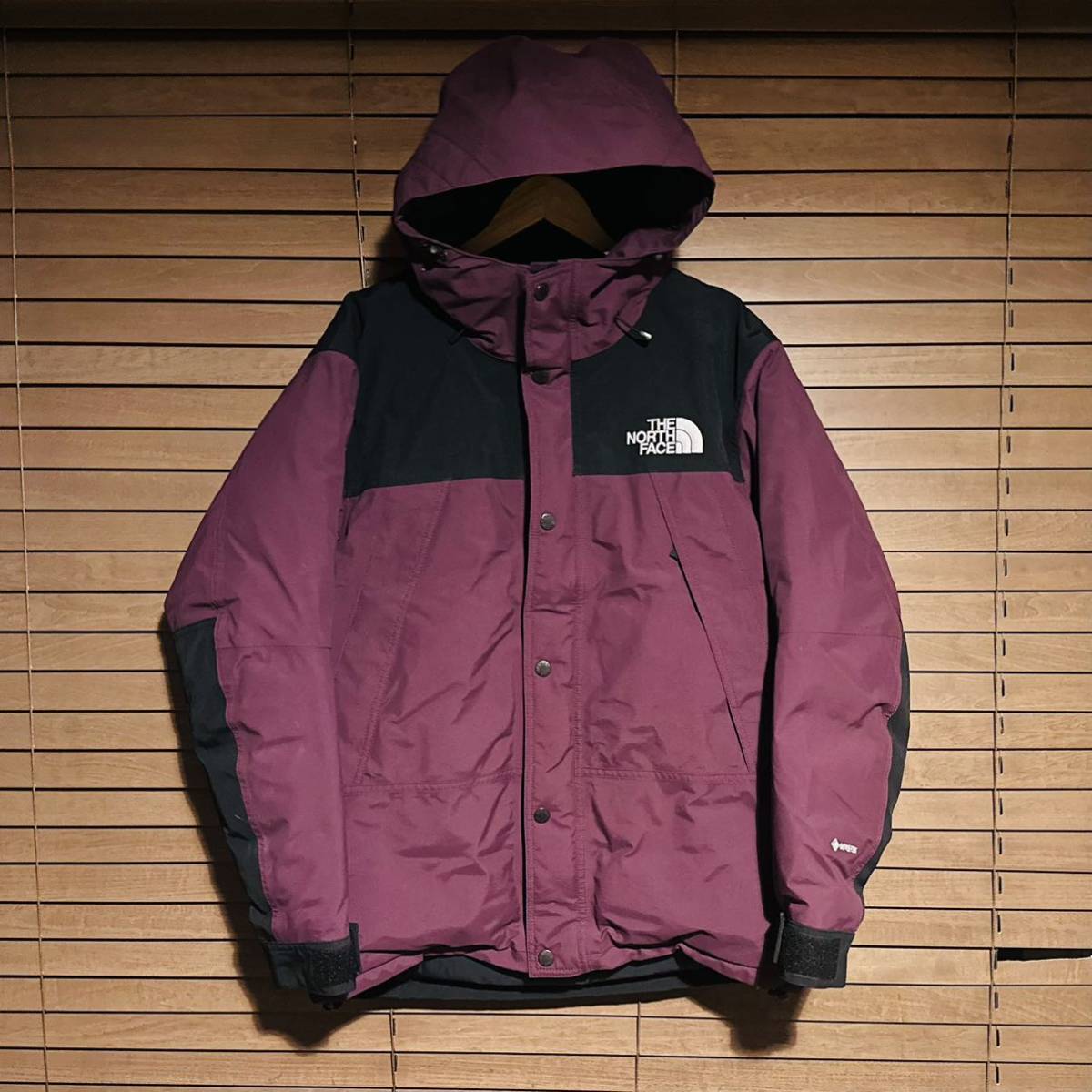 THE NORTH FACE ノースフェイス マウンテンダウンジャケット ND91930 Mountain Down Jacket ゴアテックス ダウン L パープル ブラック_画像1