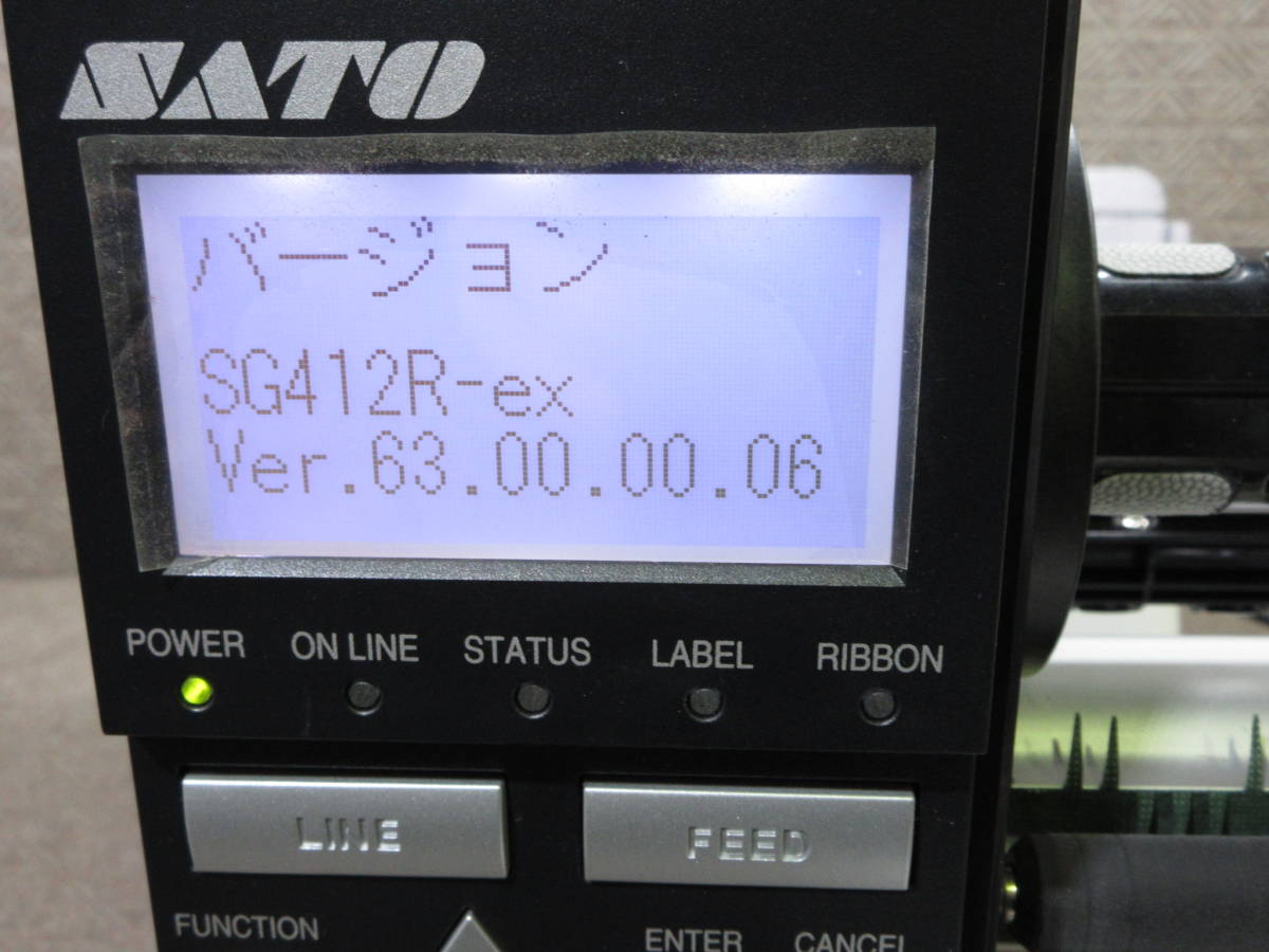 【※カッター不良】SATO（サトー）/ スキャントロニクス ラベルプリンター SG412R-ex / 印字確認済み / No.T326_画像10