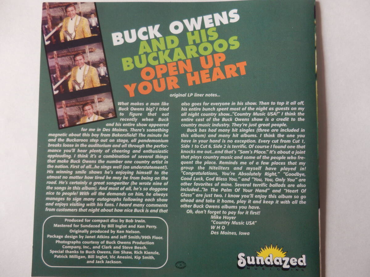 CD/カントリー/バック.オーウェンス/Buck Owens & His Buckaroos - Open Up Your Heart/Don Rich:Think Of Me/You,You,Only You:Buck Owens_画像4
