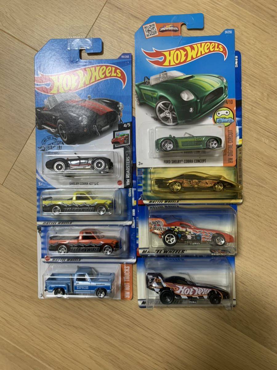 ホットウィール Hot WHEELS 8台セット DODEE シェビー COBRA ファイアーバード フォード HOTROD funny car ピックアップトラック HOT _画像1