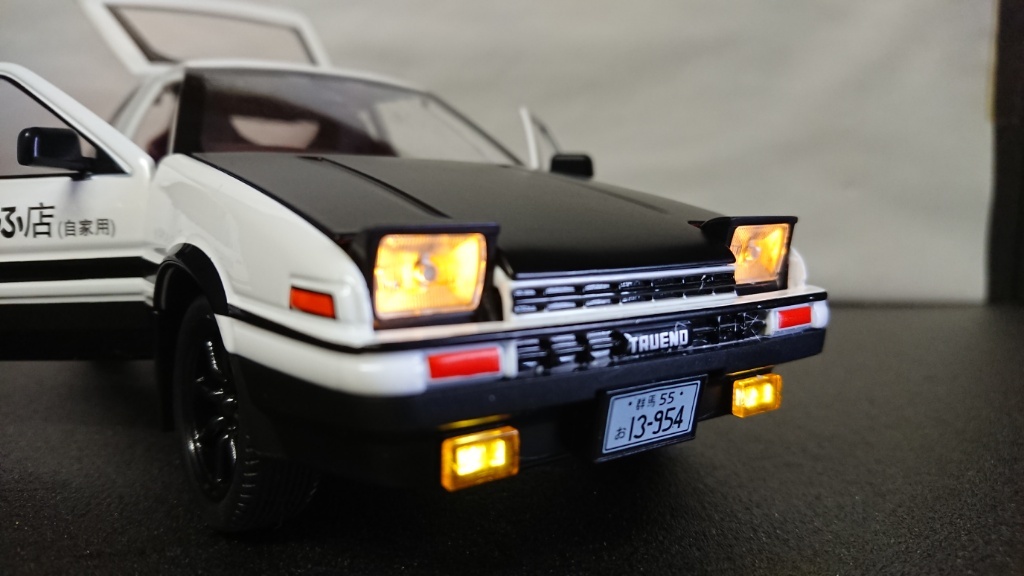 ★エンジン音有り■AE86トレノ■1/20(21㎝)■重金属製+ライト点灯+音■多機能■頭文字D_画像7