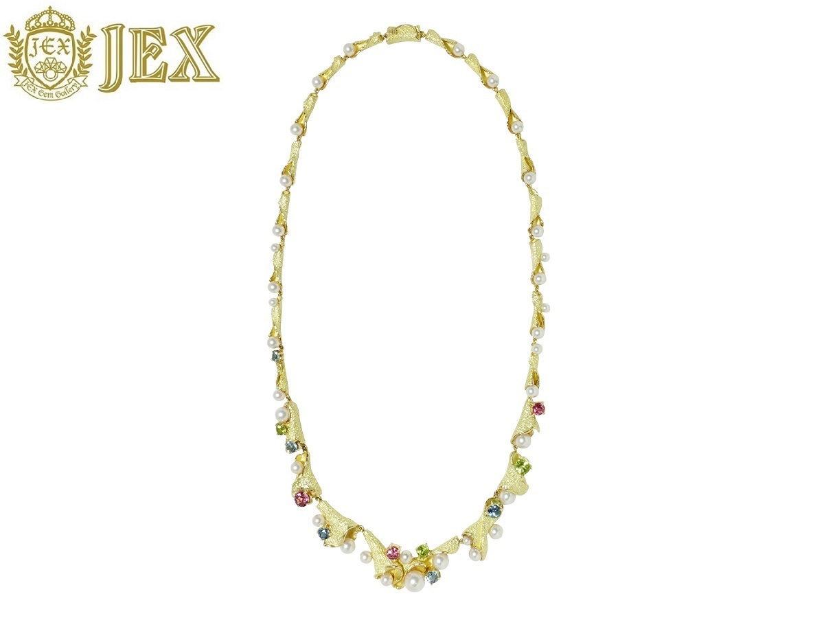 大切な 238864円 ピンクトルマリン K18アコヤパール タサキ TASAKI ネックレス、ペンダント、チョーカー