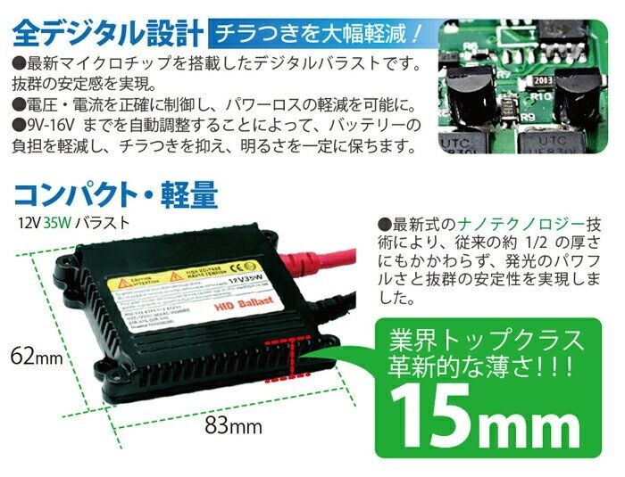 送料無料 スライド式 HIDバルブ H4 Hi/Low切替 HIDフルキット リレーハーネス付き 交換HIDキット 極薄型HID 防水仕様 ヘッドライトの画像4