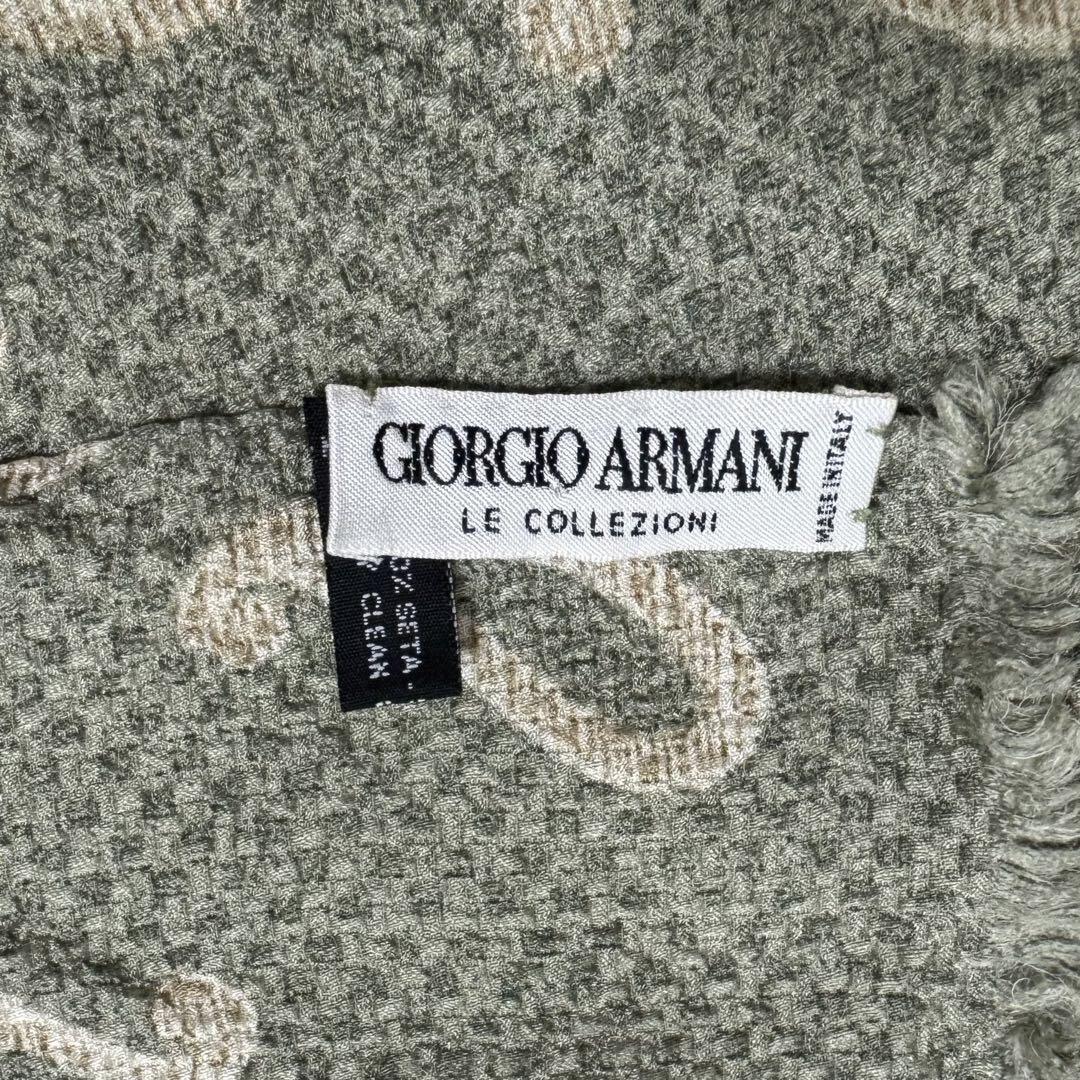 GIORGIO ARMANIjoru geo Armani silk 100% scarf stole lady's green 