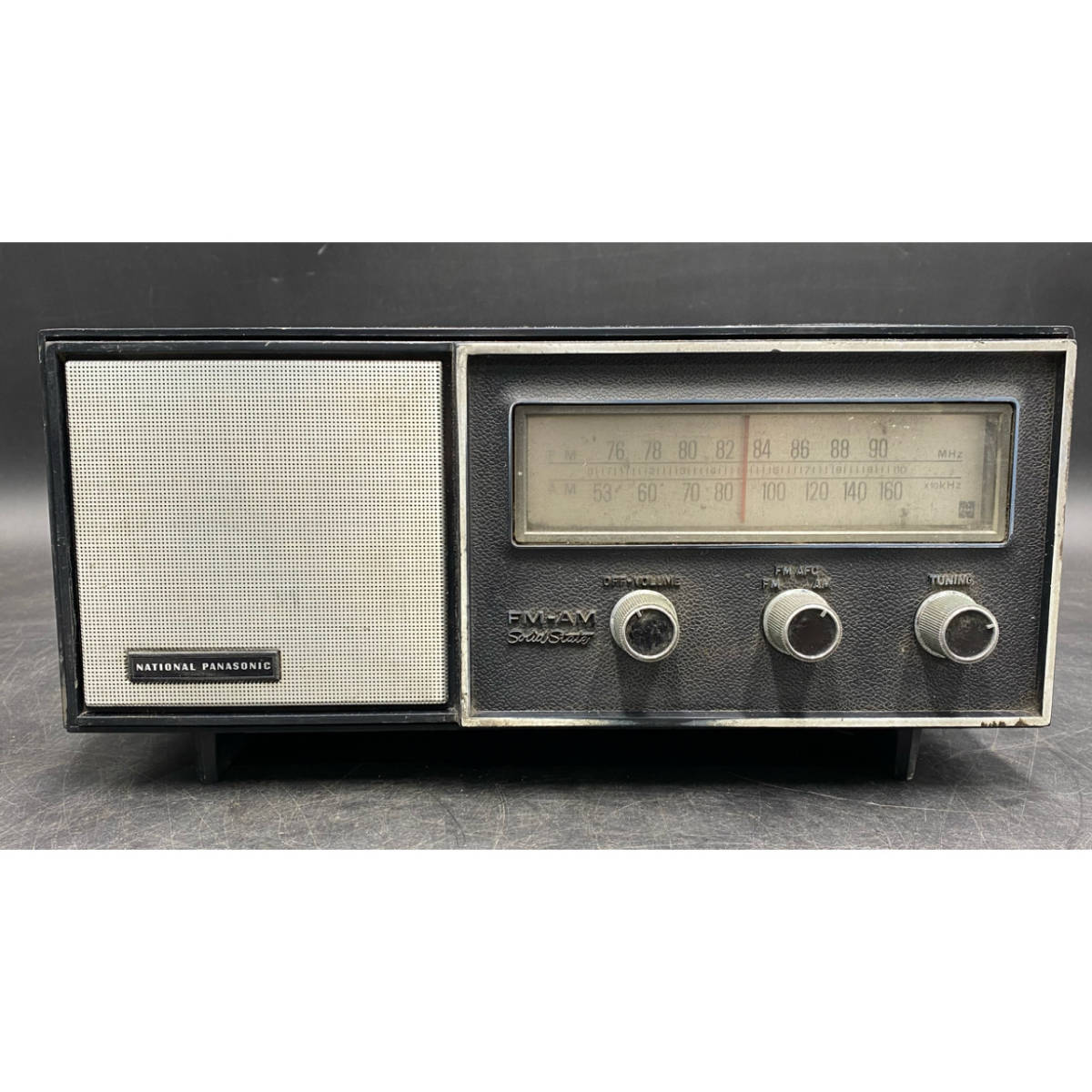 ■0209-1 National Panasonic ナショナルパナソニック FM/AM 9TRANSISTOR 9トランジスタラジオ RE-637 レトロ アンティーク ジャンク_画像1