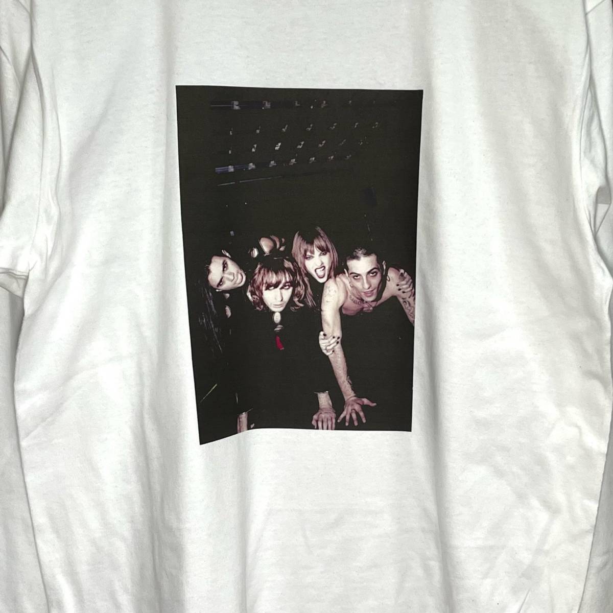 MANESKIN・マネスキン・フォトプリント・ロングTシャツ・白・M_画像2