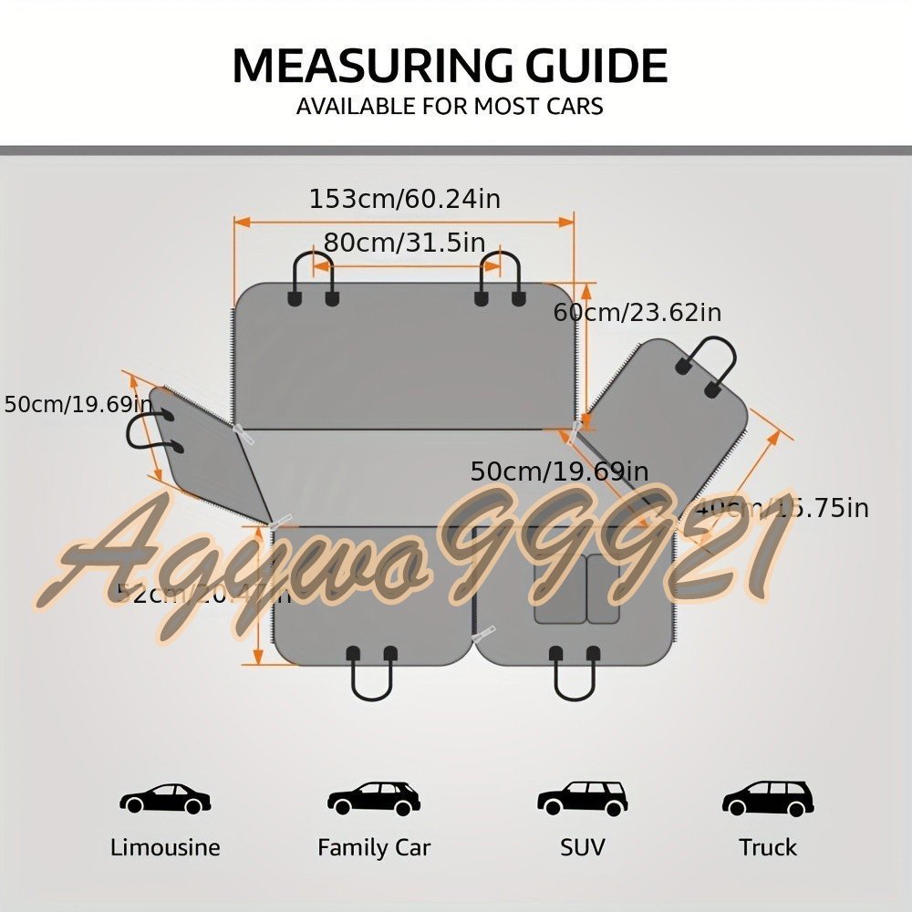 犬用カーシートカバー 100% 防水犬用シートカバー サイドフラップ_画像8
