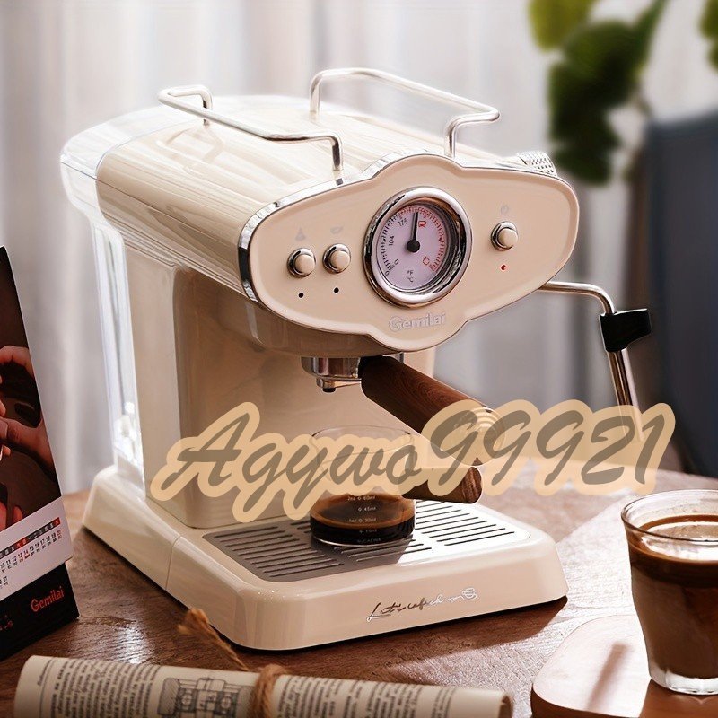 Gemilai semi-automatic espresso machine, retro design. coffee 