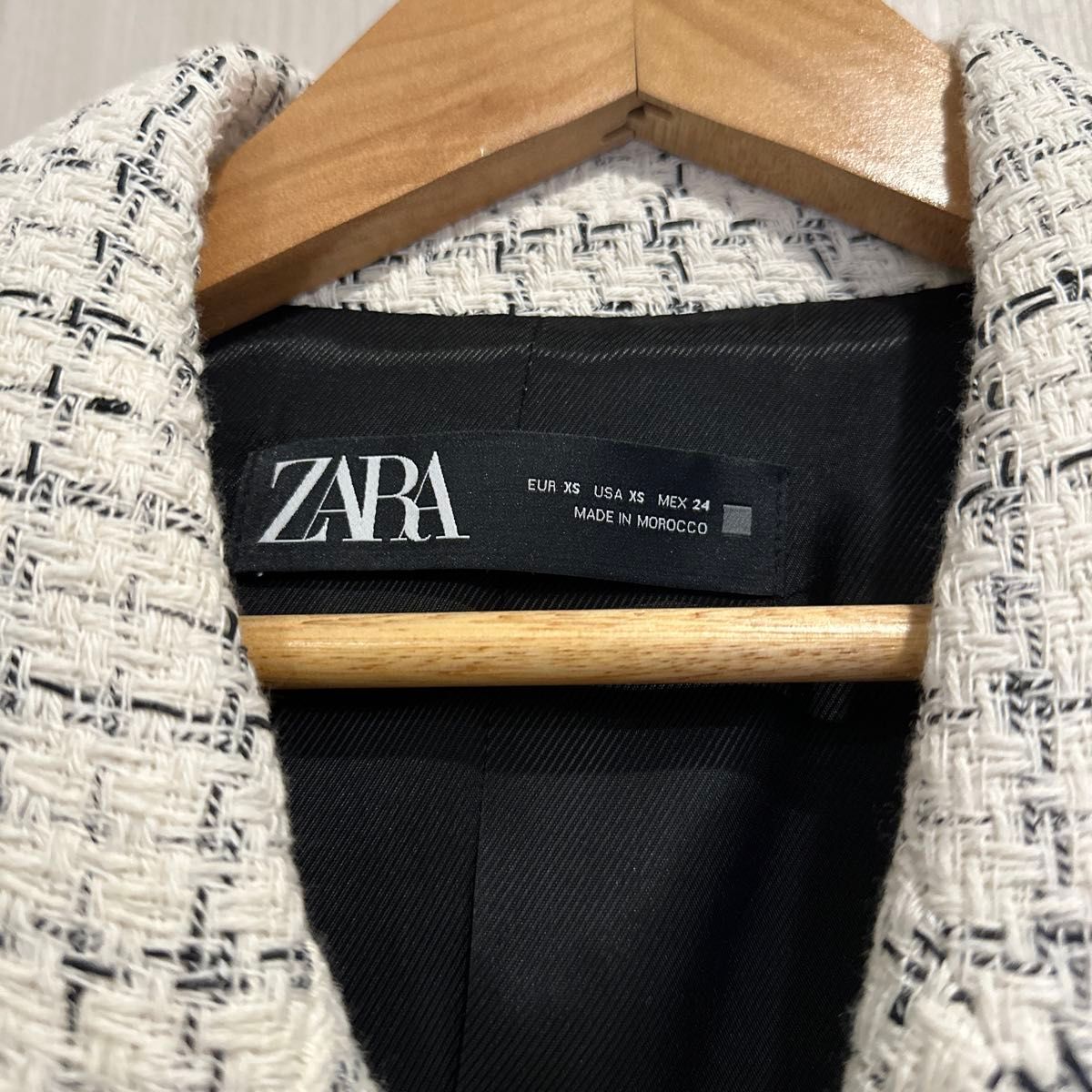 新品　ZARA ザラ　ツイード　テーラードジャケット