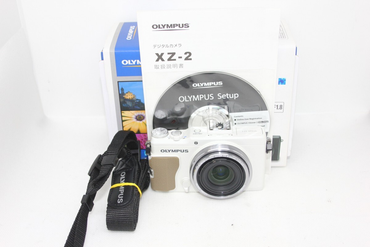 OLYMPUS デジタルカメラ STYLUS XZ-2 1200万画素 裏面照射型CMOS F1.8-2.5レンズ ホワイト XZ-2 WHT #0093-847_画像1