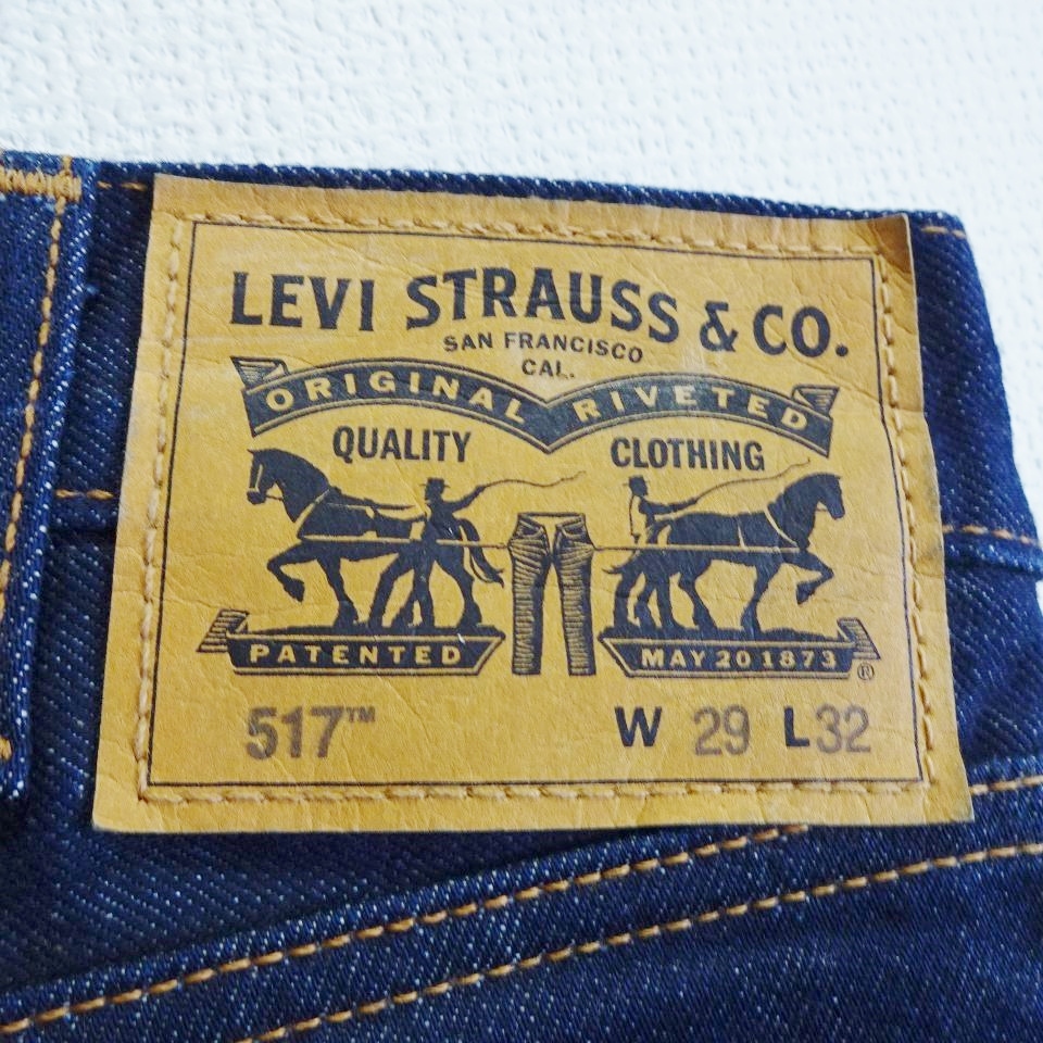 即決★ 送料無★ リーバイス　517　W74cm　ブーツカットデニム　サドルマン　濃藍　トルコ製　Sz.29　Levi's　G969