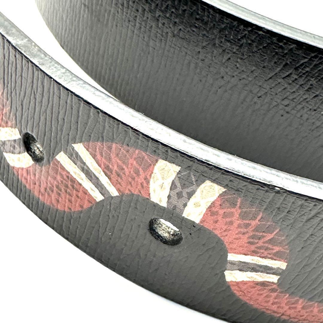 美品】グッチ GUCCI 434520 ベルト 蛇 スネーク ブラック メンズ 美品】グッチ GUCCI 434520 ベルト 蛇 スネーク ブラック メンズ