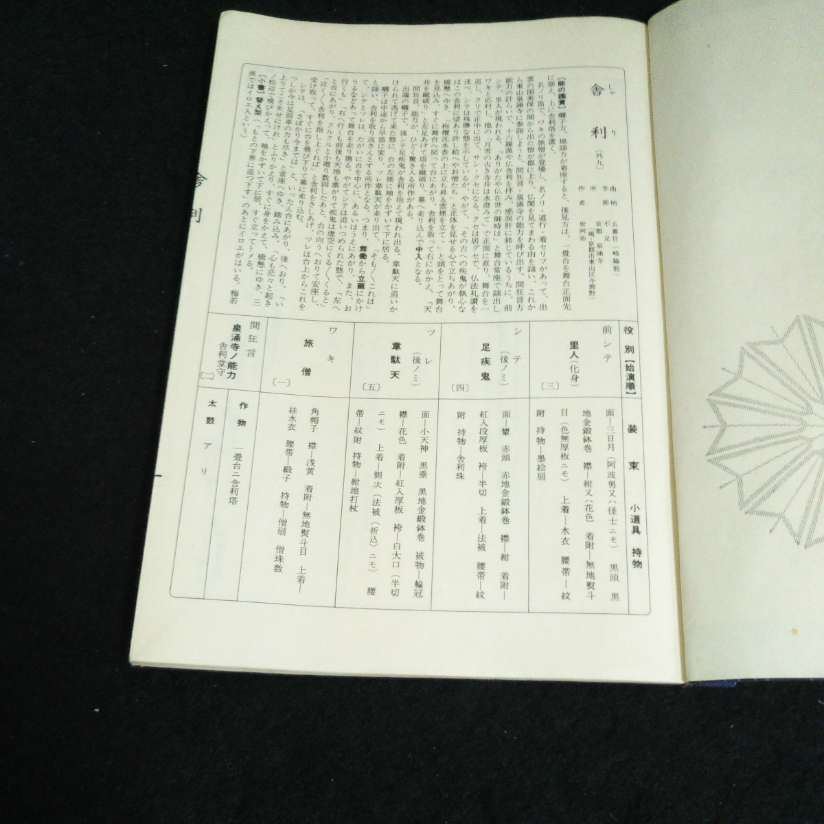 g-203 舎利 参考謡本 著者/丸岡明 株式会社能楽書林 昭和45年発行※2_画像2