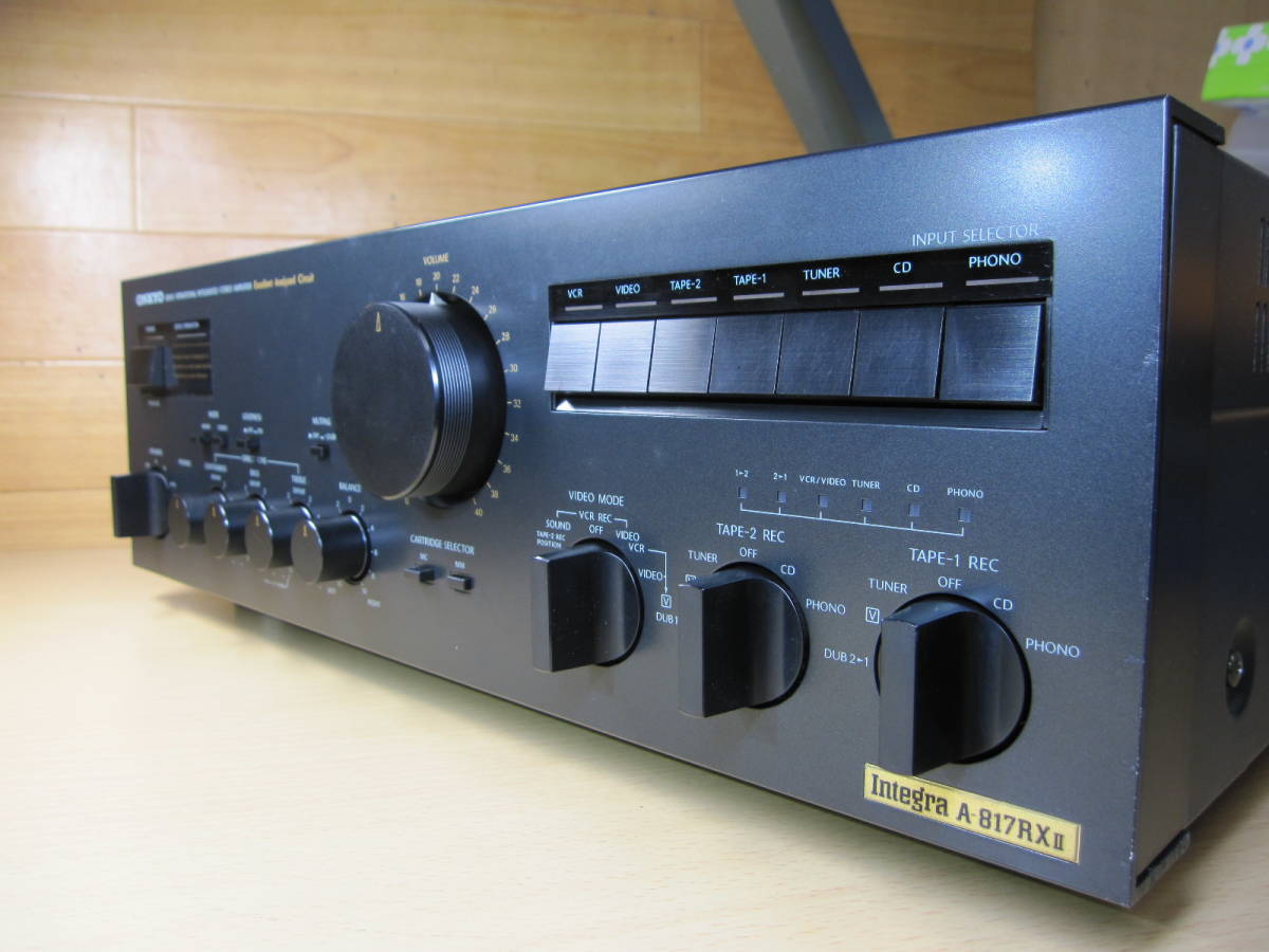 ONKYO A-817RXⅡ◆1985年 インフェイズトランス２基搭載 ハイパワー 動作良好 _画像9