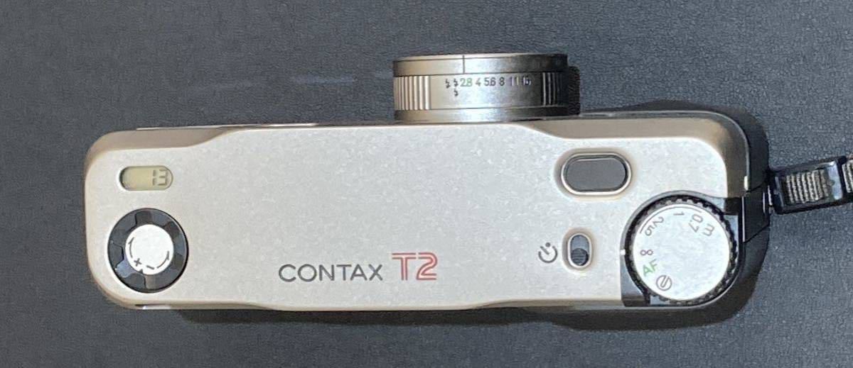 1円〜！CONTAX T2 Carl Zeiss Sonnar 2.8/38 T＊ コンパクトフィルムカメラ コンタックス カメラ 動作確認済み　ケース付き美品_画像3