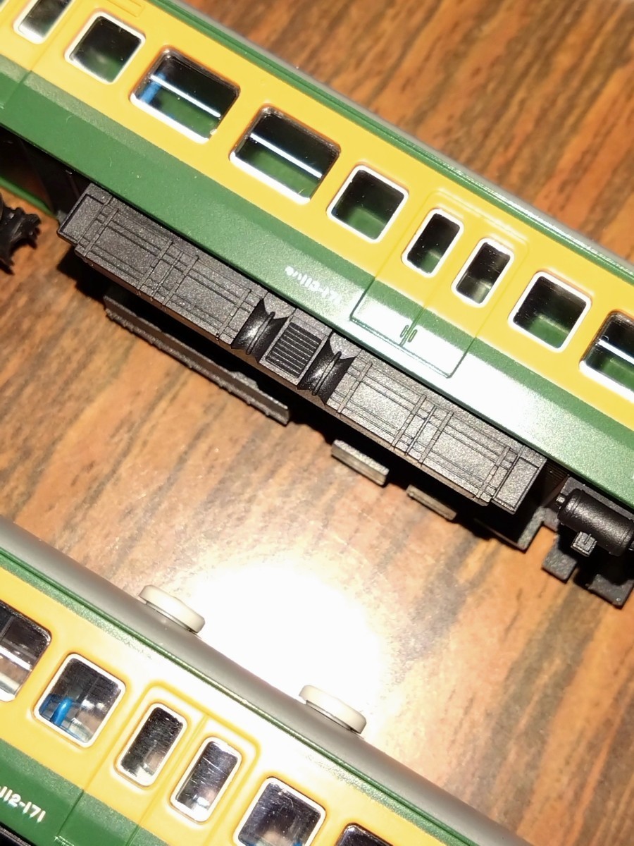 マイクロエース製国鉄近郊形電車１１３系非冷房中間車モハ１１２.３(T) 湘南色　２両 　通風器グローブタイプ　旧ロッド_画像5