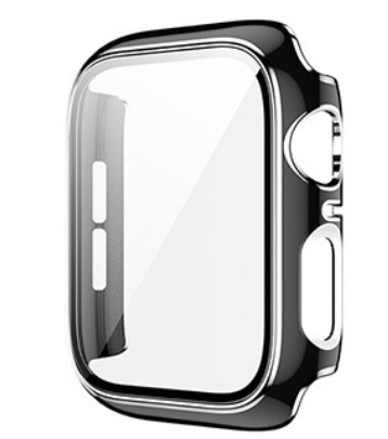 【アップルウォッチカバー/ブラック×シルバー/42mm用】フルカバーケース 1個 Apple Watch 全面保護 耐衝撃 Series1 Series2 Series3_画像1