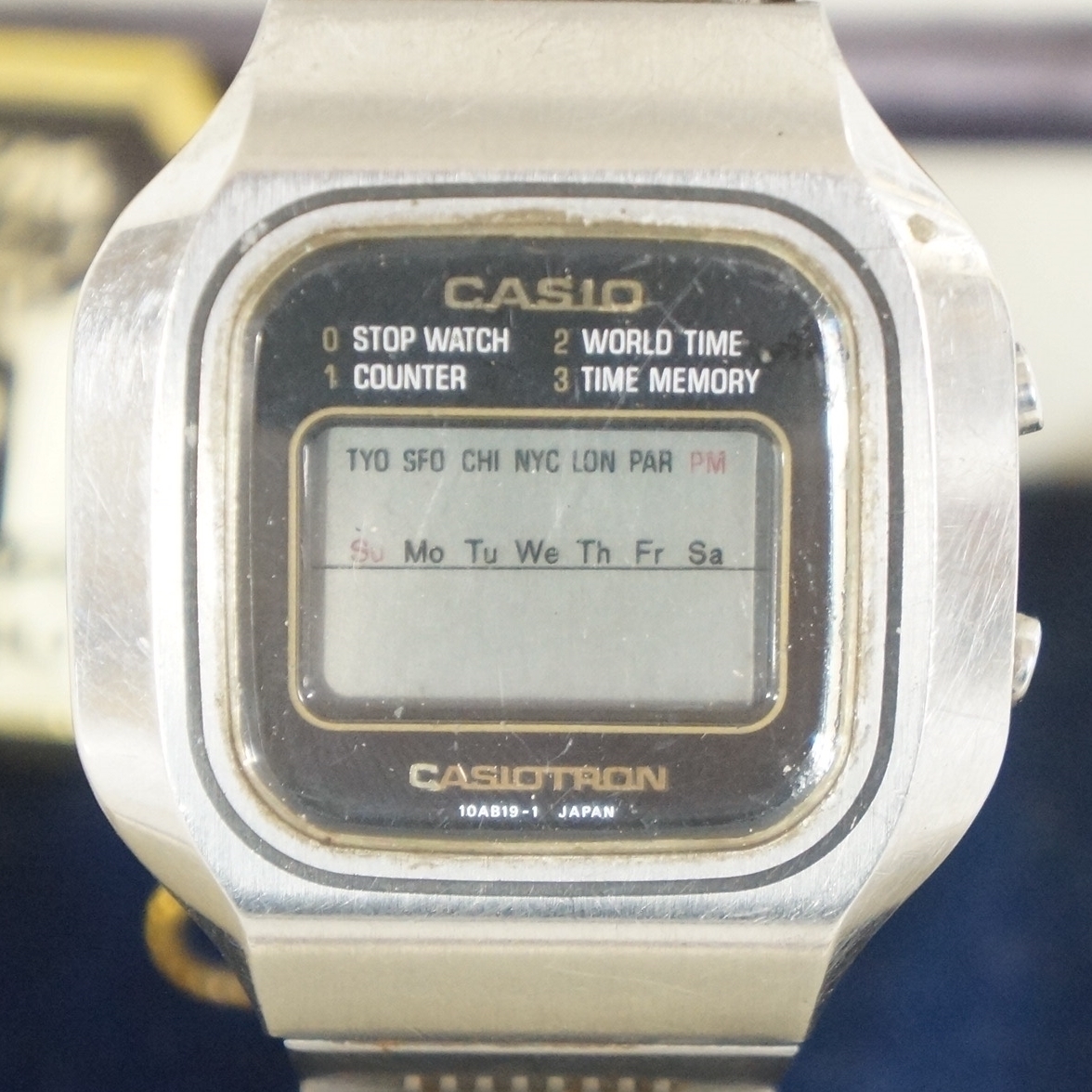 CASIO カシオ CASIOTRON カシオトロン X-1S S-14 メンズ クォーツ 腕時計 ケース付き 5902166021_画像2