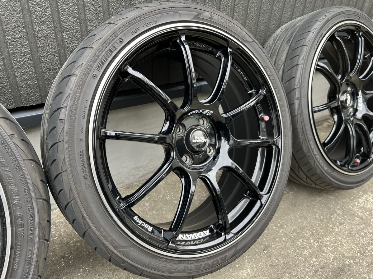 コンパクトカーに!! ADVAN レーシング RZ2 18x7J 4H PCD100 タイヤ付 2018 ADVAN FLEVA 205/40R18 売切!!_画像4