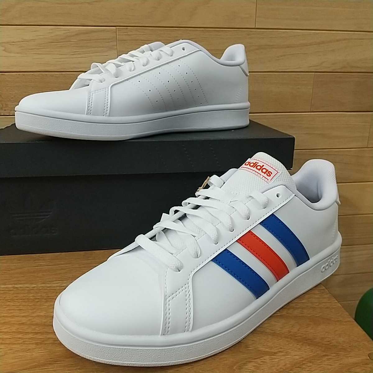 26cm 新品正規品 アディダス adidas メンズ GRANDCOURT BASE グランドコート ローカット カジュアル シューズ ホワイト_画像3