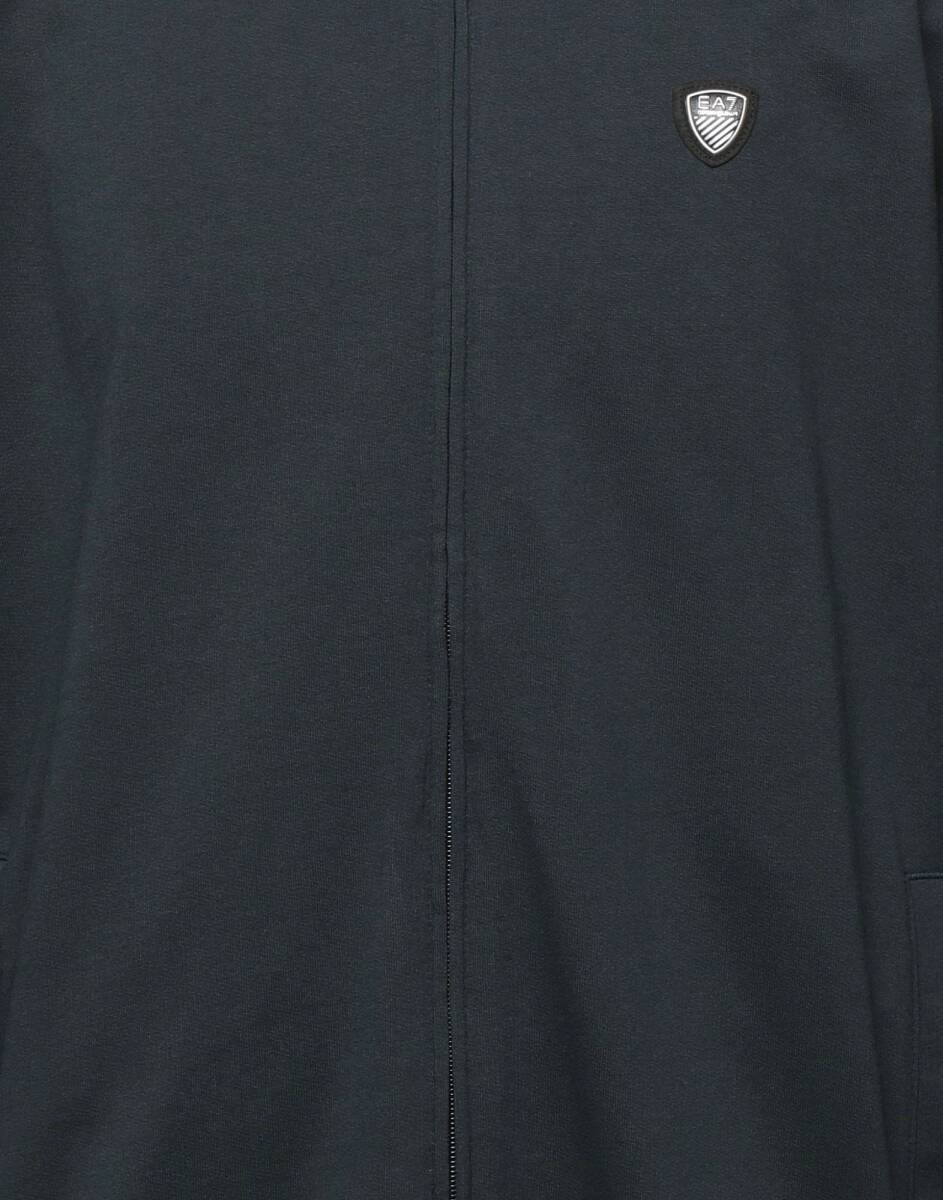 ★新品★EMPORIO ARMANI(エンポリオ・アルマーニ)EA7 メンズ ロゴ入り 綿100% ジップアップスウェット ネイビー Mサイズ_画像6