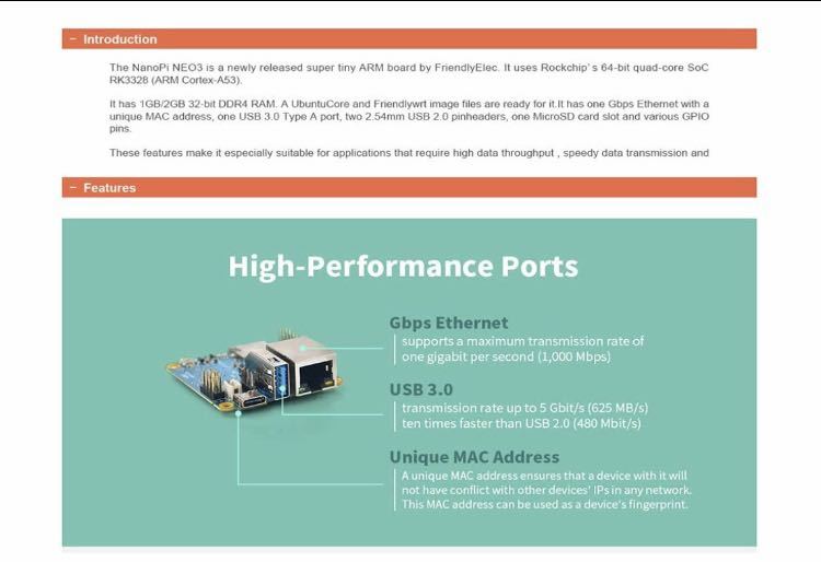 Nanopi NEO3 ミニ開発ボード 2GB RockChip RK3328ギガビットイーサネットポート DDR4 RAM OpenWrt/LEDE Ubuntu_画像7