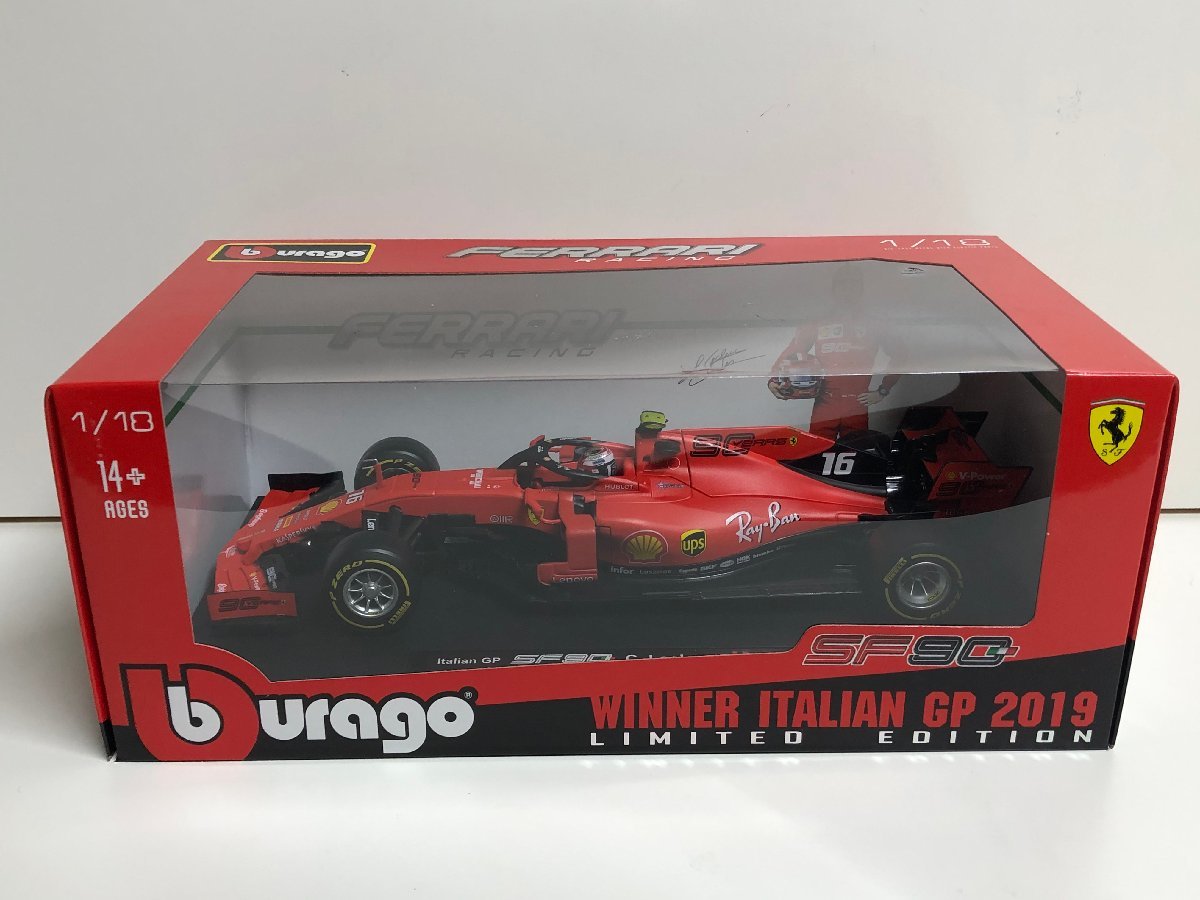 セール品　Burago 1/18 Ferrari SF90 #16 Winner Italian GP Charles Leclerc　ルクレール　フェラーリ　ブラーゴ