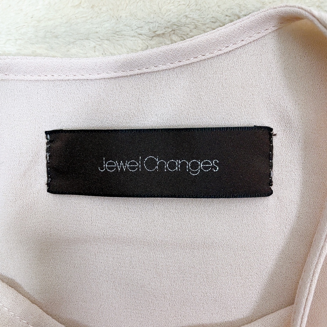 【極美品】Jewel Changes ジュエルチェンジズ チュニック丈 フェミニン 花柄レースブラウス 大人かわいい 大人女子 透け感 い30_画像9