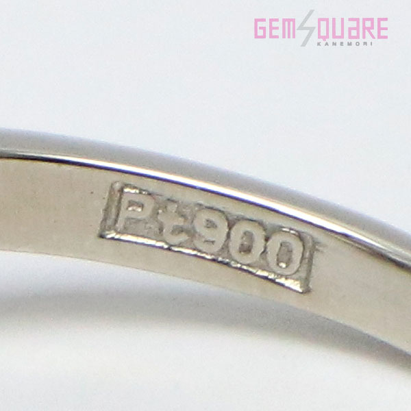 【値下げ交渉可】Pt900 アコヤ真珠 パール ダイヤモンド リング 指輪 9.0mm メレD4個 5.1g 8号 仕上げ済【質屋出店】