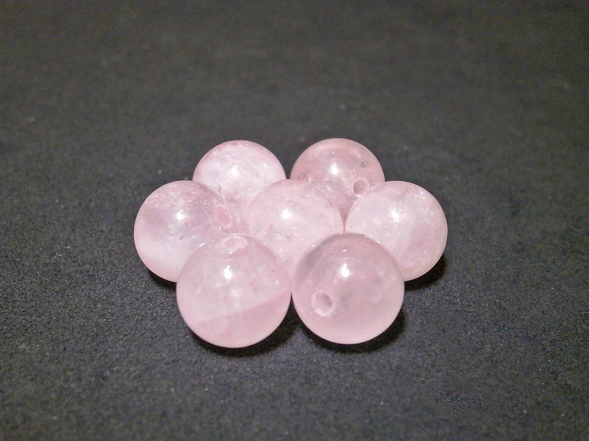 Круглый мяч из 12 мм (проникающая отверстие) 1 кусок розовый кварц (красный камень английский) натуральный камень мощность каменного ремесленного материала