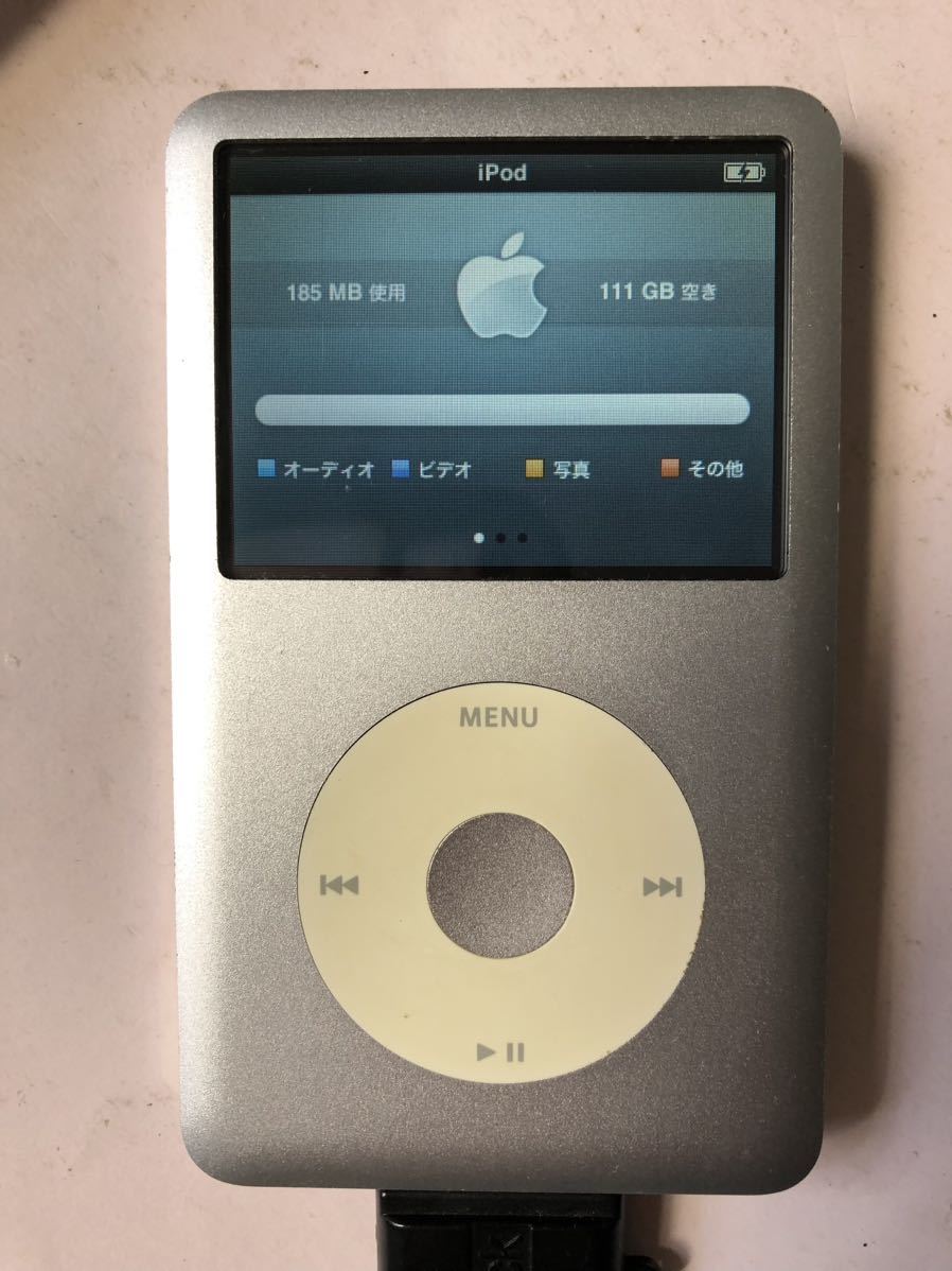 iPod classic 120GB 新品バッテリー交換済　iTunes同期動作確認済み左右音出しOK_画像1