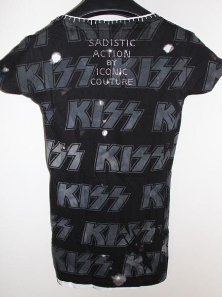 アイコニック SADISTIC ACTION ICONIC レディース半袖Ｔシャツ KISS Mサイズ 新品_画像3