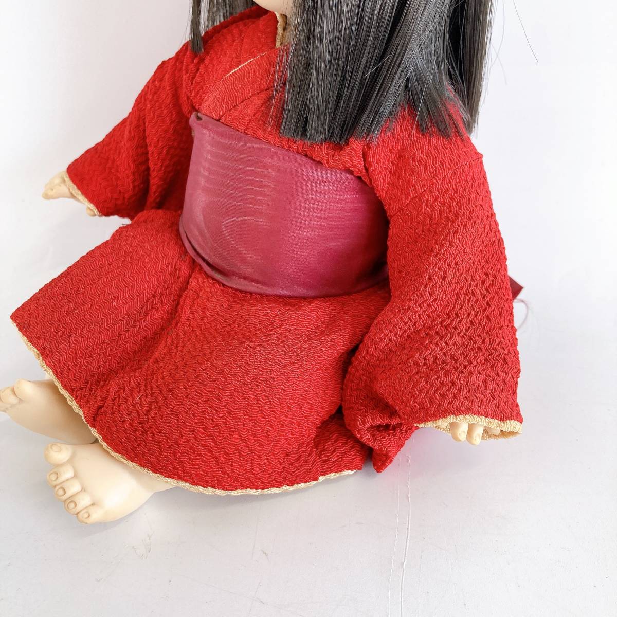 【昭和レトロ】和人形 京おさな １体 市松人形 日本人形 ソフビ 抱き人形_画像5