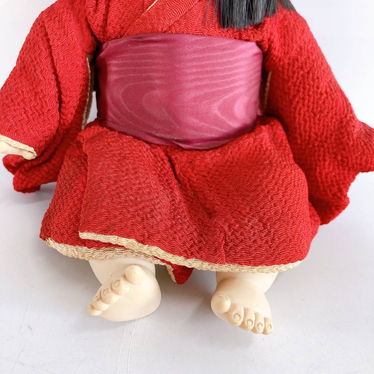 【昭和レトロ】和人形 京おさな １体 市松人形 日本人形 ソフビ 抱き人形_画像3