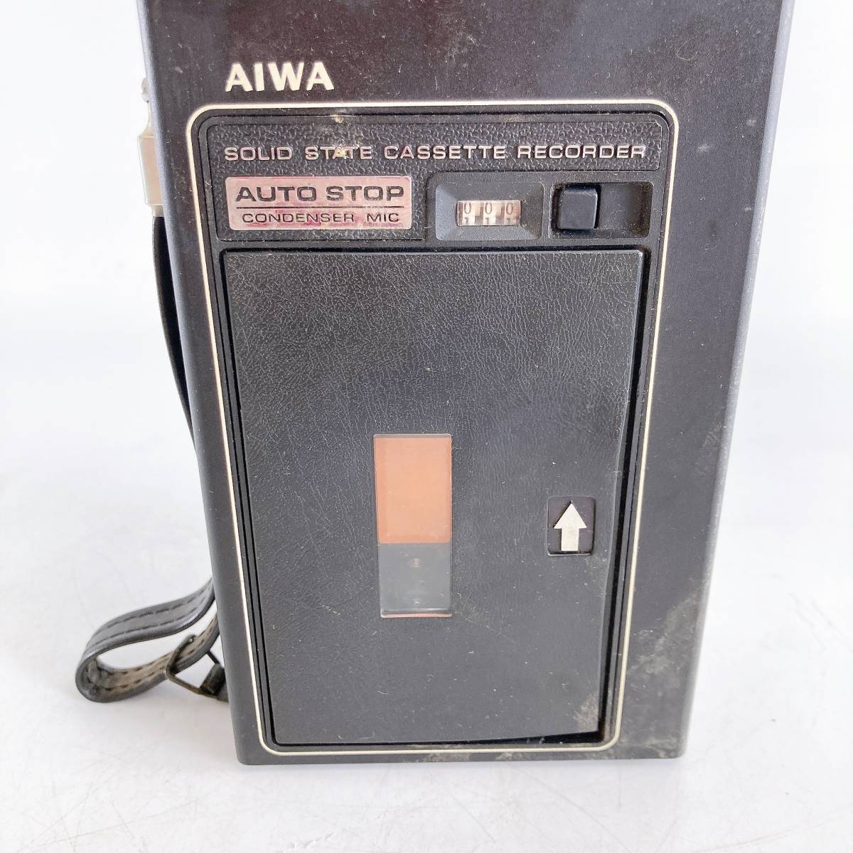 【ジャンク／通電OK】AIWA アイワ カセットレコーダー TP-747B カセットテープ 黒 ブラック 昭和レトロ_画像4