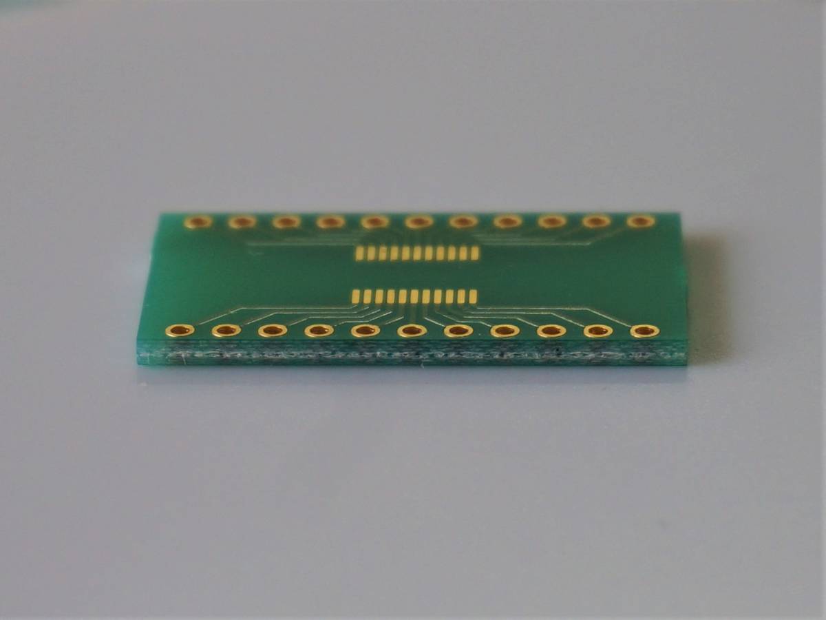  conversion basis board 10 sheets set L1 surface (SOP-DIP conversion ), L2 surface (TSSOP-DIP conversion ) both sides PCB 30×18mm×1.6t FR-4 [K1024]