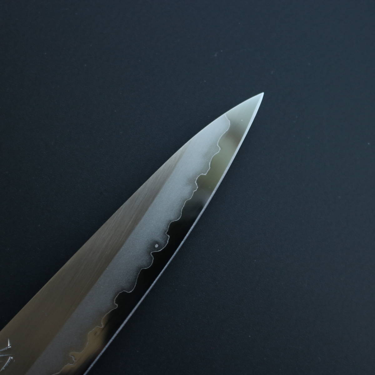 ペティナイフ 包丁 白鷺 白一鋼 地金 ステンレス ケヤキ八角水牛口輪 135mm Petty knife White steel #2 Stainless Clad_画像2